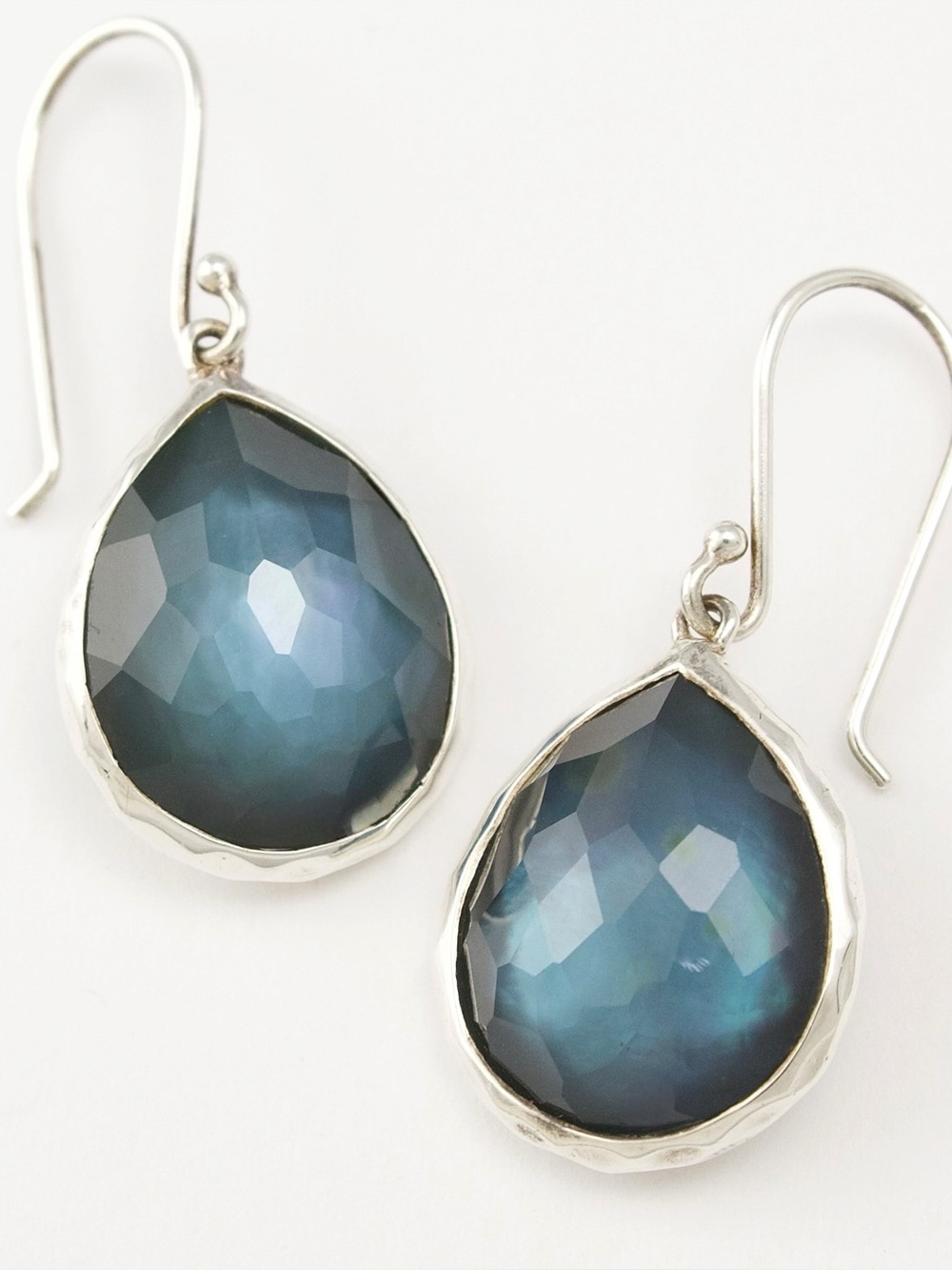 Ippolita Blue Quartz and Mother of Pearl Sterling Silver Teardrop Earrings